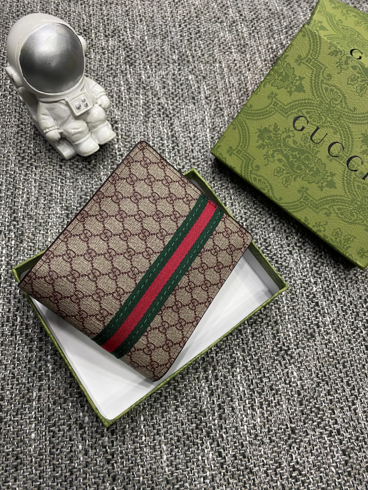 Billetera Gucci Rayas Verde/Rojo 1:1